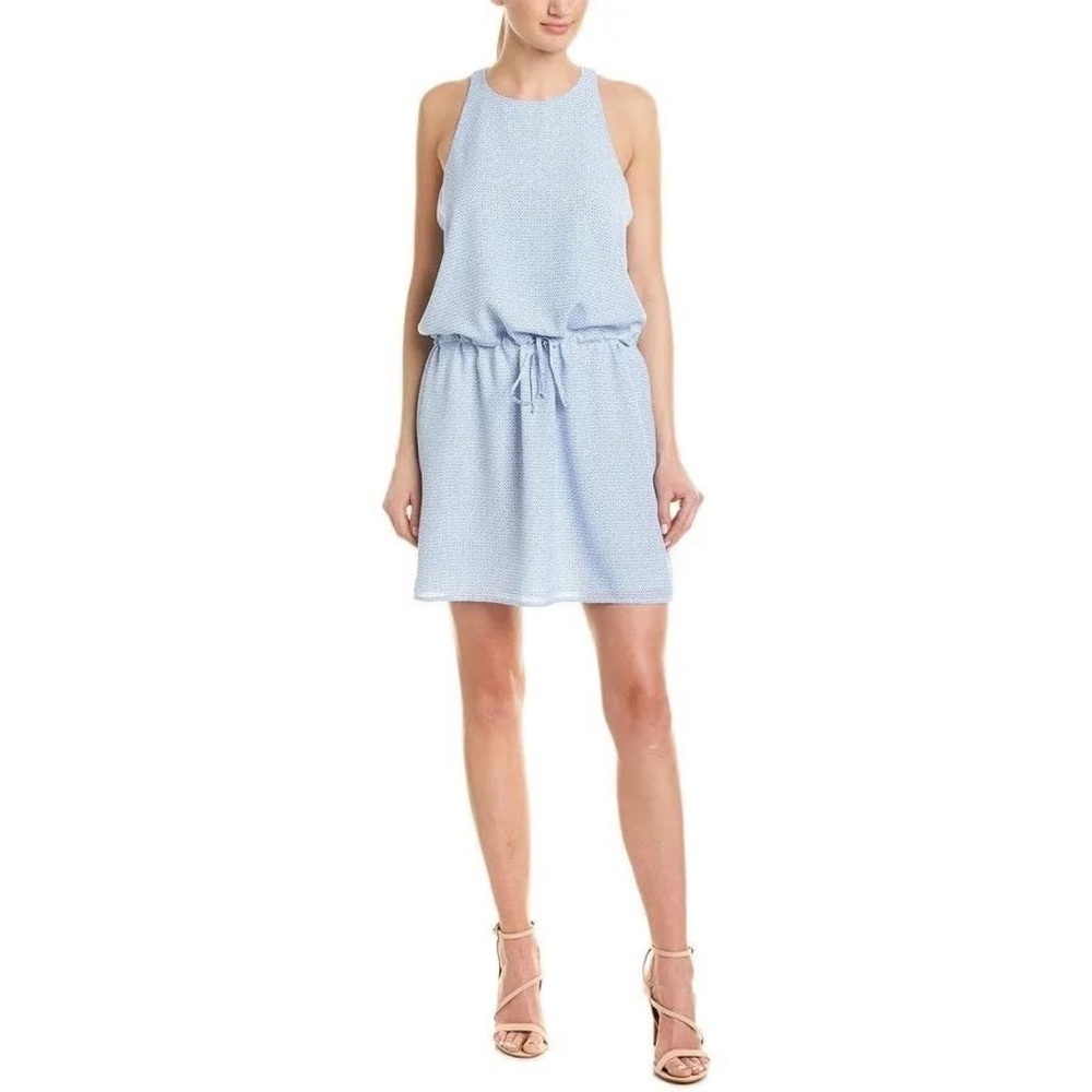 Joie Diega dress in cornflower blue and white